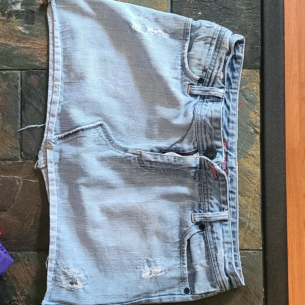 AE Destroyed Denim skirt